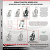 Service Caster 10 Inch Heavy Duty Semi Steel Cast Iron Caster Set with Brake and Swivel Lock SCC-KP92S1030-SSR-SLB-BSL-4